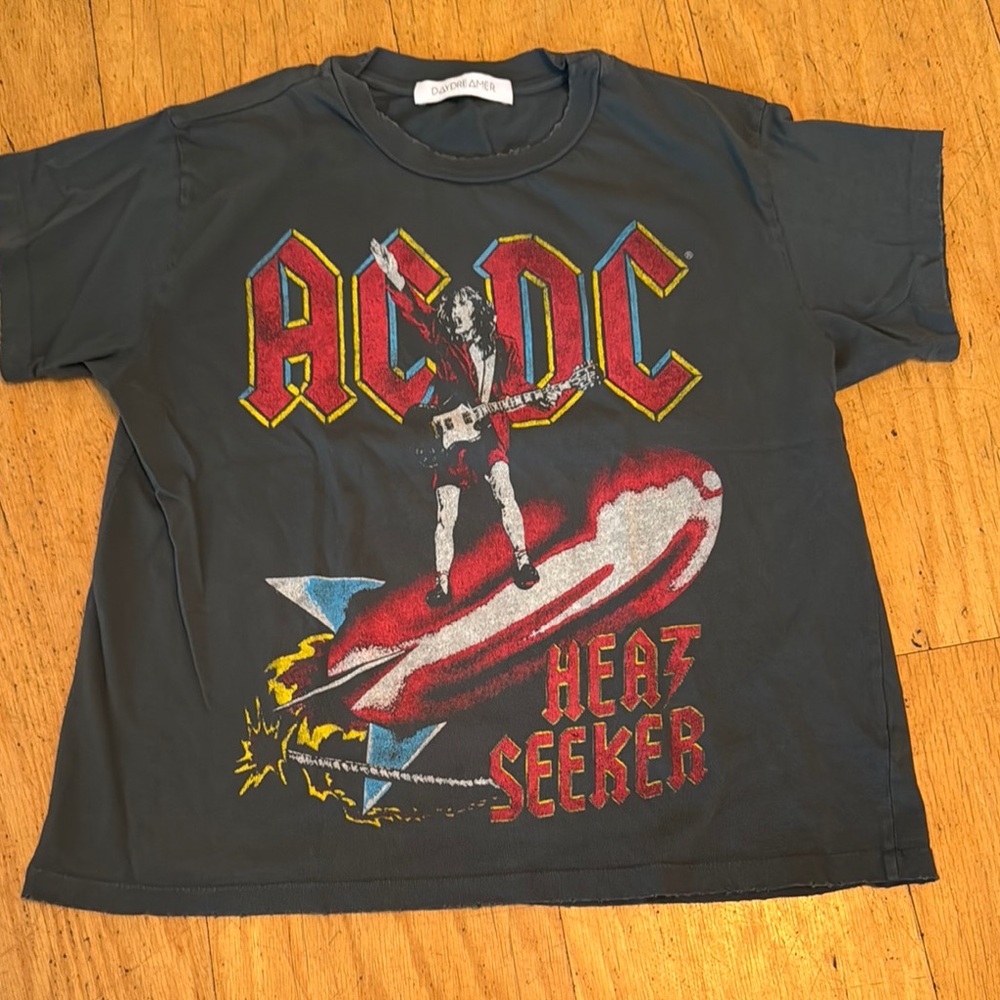 Daydreamer AC/DC Woman’s Graphic T-Shirt - grey